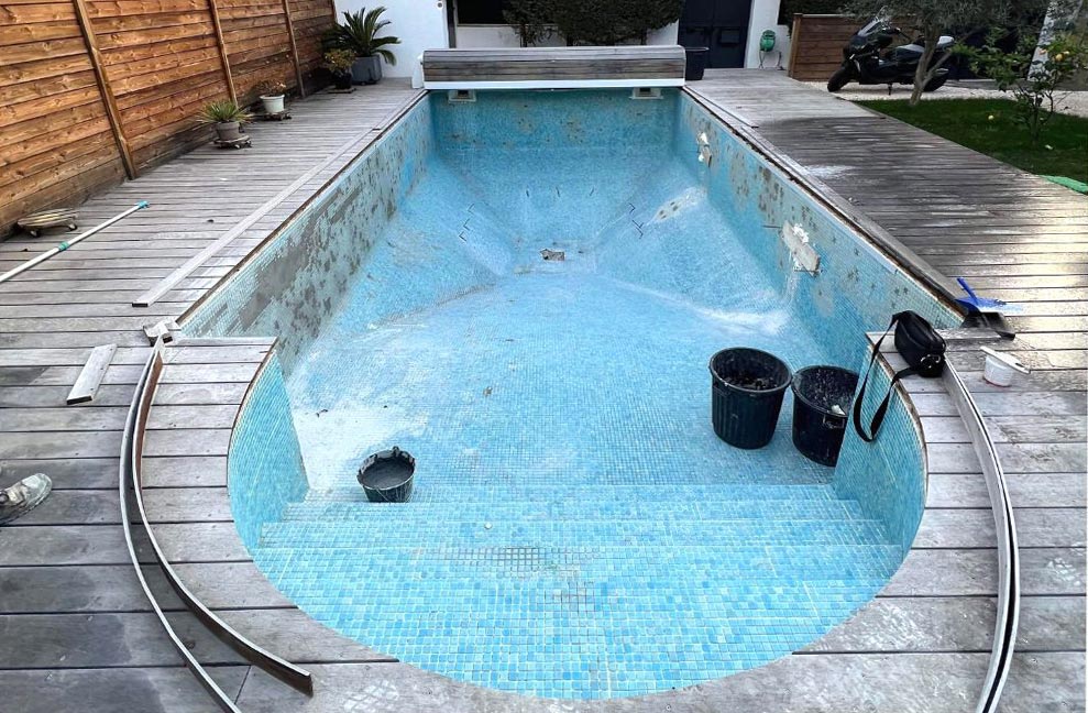 Rénovation piscine avant